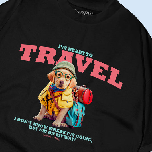 Ready to Travel Oversized T-shirt - Black