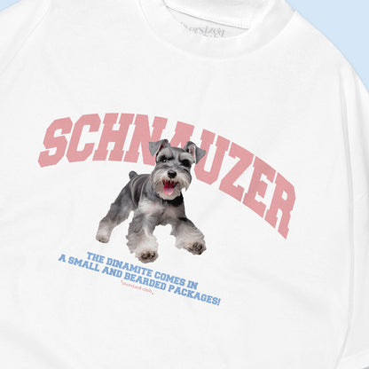 Schnauzer White Oversized T-shirt - White