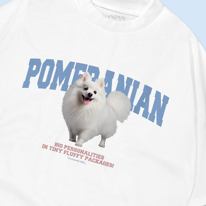 Pomeranian White Oversized T-shirt - White